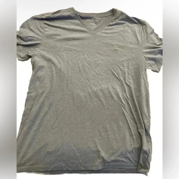 Men's American Eagle Blue Basic V neck T Shirt Size Large - Picture 1 of 2